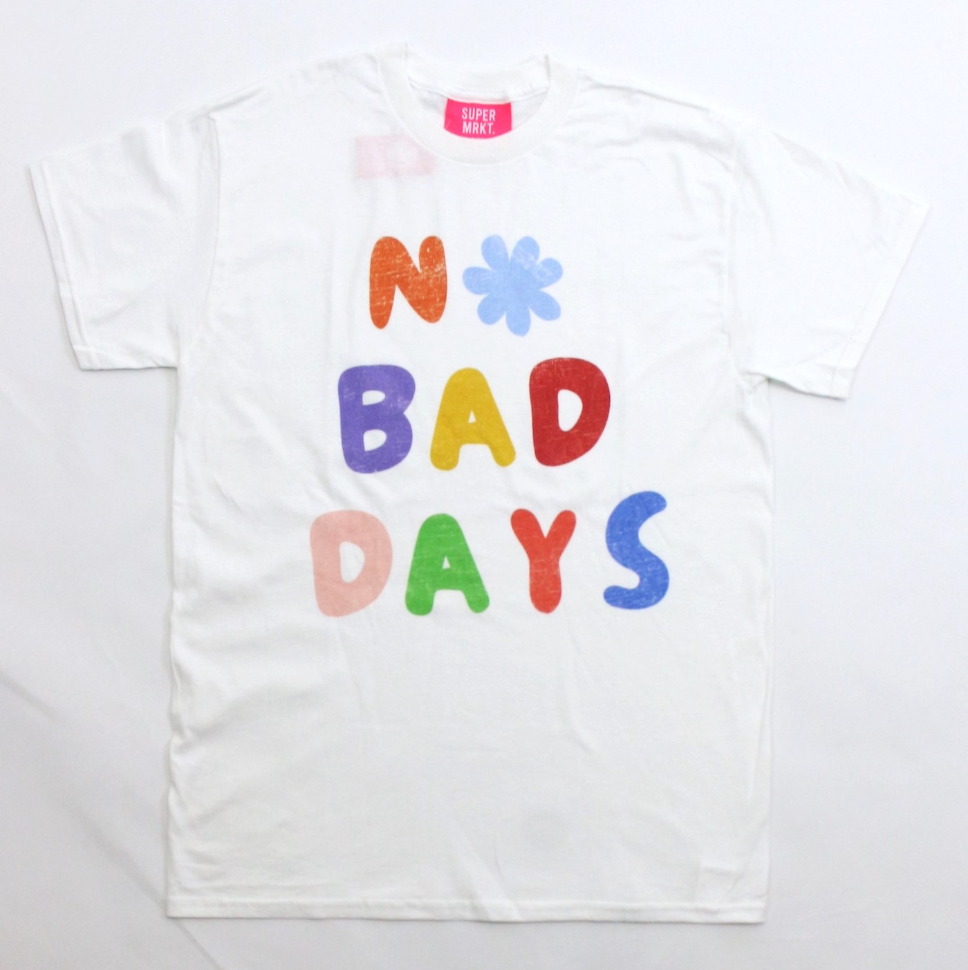 �����ȥ�å� SUPER MRKT�����ѡ��ޡ����å� �����С������� T����� WHT S/M������ M/L������