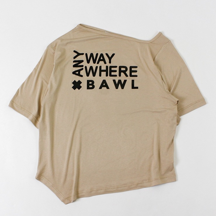 アウトレット BAWL ボウル Tシャツ アシンメトリー 変形 個性的