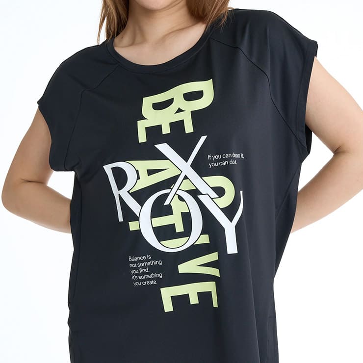 ROXY ������ �������� T����� FITNESS OWN YOUR PACE UV ®�� �����б� ��Φξ�� ������ǥ����� ������������ �ե��åȥͥ� ���� ���ݡ��� ���� �襬 ������ �֥�å� �ԥ� RST261537