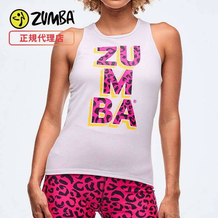 ZUMBA ズンバ 正規品 レディース タンクトップ ロゴ レオパード