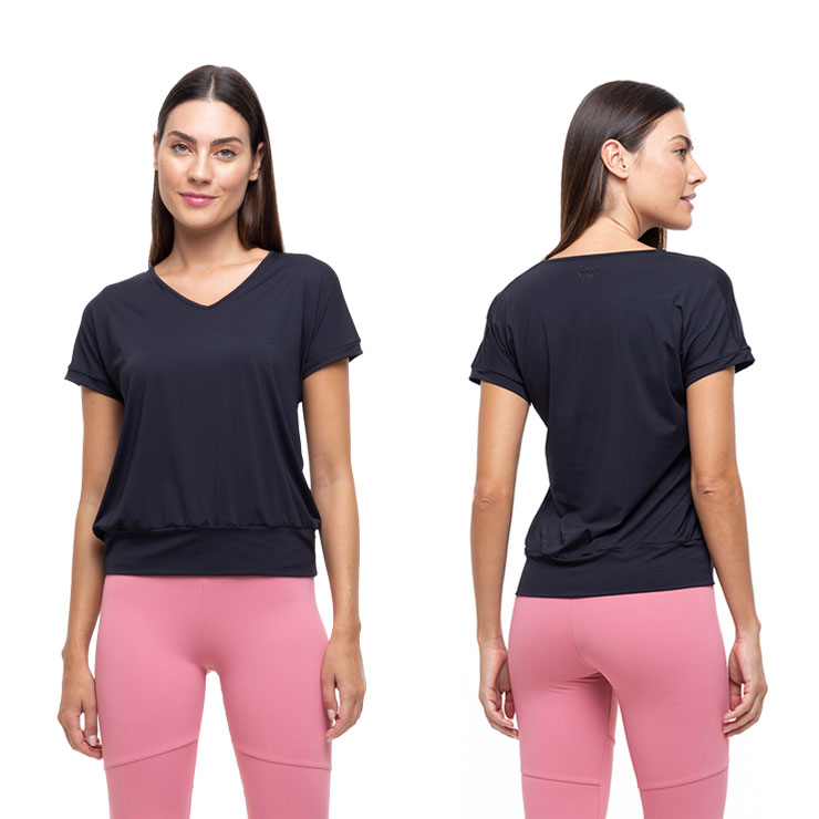 �����ȥ�å� ROLA MOCA ������⥵ V�ͥå� T����� BLACK LAVENDER M������