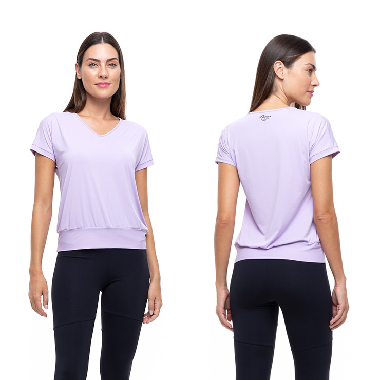 �����ȥ�å� ROLA MOCA ������⥵ V�ͥå� T����� BLACK LAVENDER M������