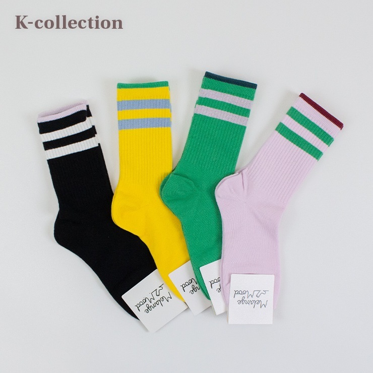 ȥå K-collection 쥯 ȥ饤ץå YELLOW  GREEN ꡼ L.PINK ԥ BLACK ֥å 23-25cm ǥ  ڹ եå