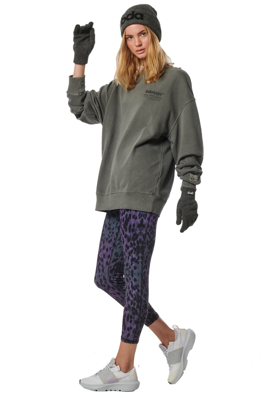 ȥå BODY ACTION ܥǥ 쥮 ѥ MULTI BROWN PRINT PURPLE PRINT S