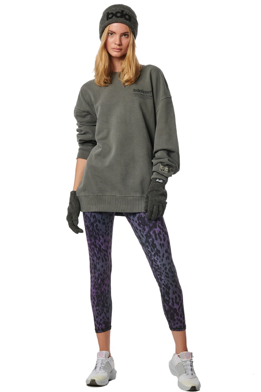 ȥå BODY ACTION ܥǥ 쥮 ѥ MULTI BROWN PRINT PURPLE PRINT S
