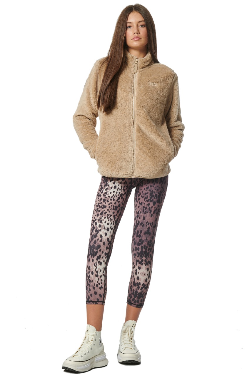 ȥå BODY ACTION ܥǥ 쥮 ѥ MULTI BROWN PRINT PURPLE PRINT S