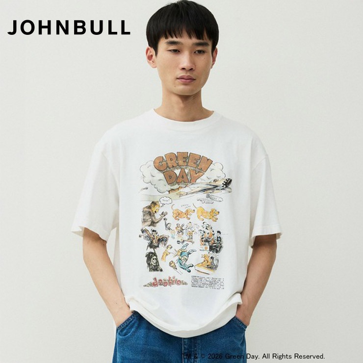 JOHNBULL ������ �����֥� T����� Ⱦµ �����ƥ����� GREEN DAY ���꡼��ǥ� ��ä��� ��˥��å��� ���꡼��ʥå� ������������ �ե��åȥͥ� ���� ���ݡ��� ���� �襬 ������ �����ܥ꡼ JT261C08