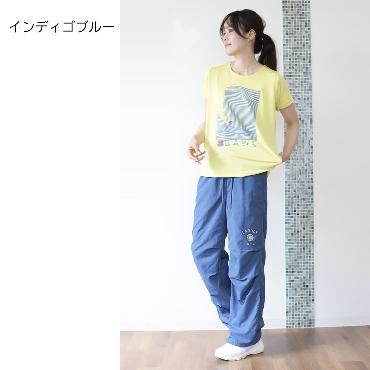 LA BODY ICONIC パンツ レディース パラシュートパンツ ドライ 吸水速