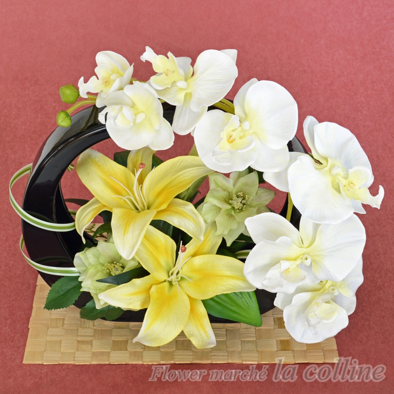 専用　豪華に咲くカサブランカ　クレイフラワー 即日☆【造花】MAGIQ東京堂/クイーンカサブランカ WHITE