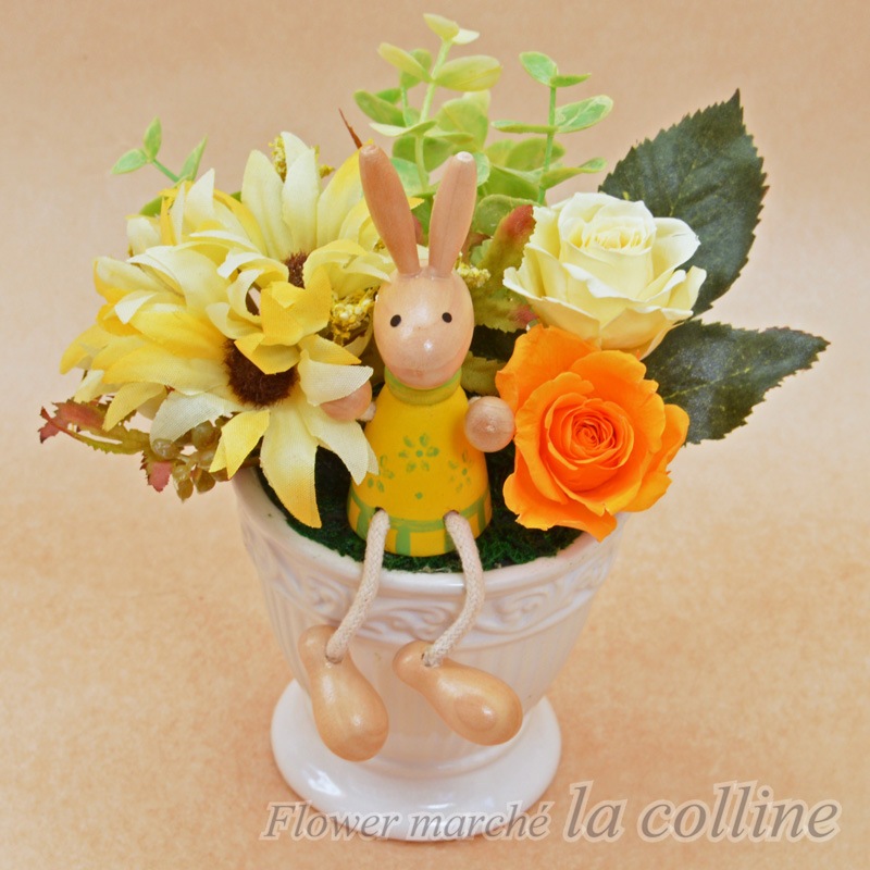 グリーン様専用イニシャル各種【マーブル/フラワー各種】6点 おまかせ花束Ｍ-白・グリーン系 - フラワーギフトなら株式会社 ジェル