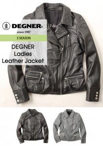 DEGNER Ladies Leather Jacket レディースレザージャケット FR16SJ-4 レザージャケット/本革/レディース/春夏/【ブラック廃番】