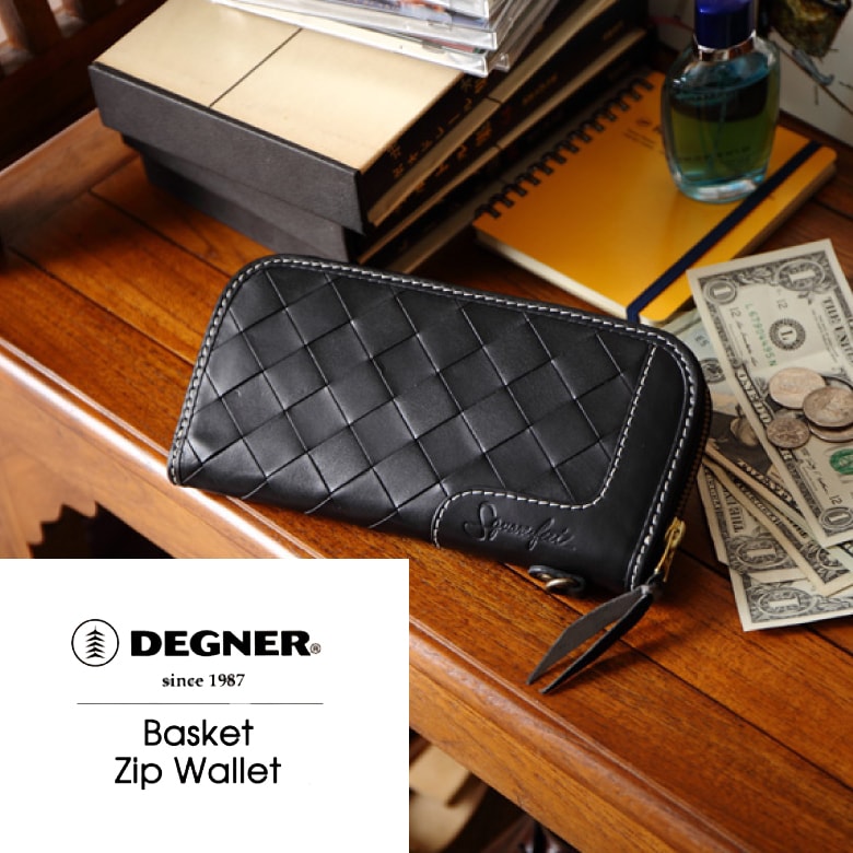 DEGNER Basket Zip Wallet �Х����åȥ��åץ�����å� SFW-9 �Х�������/������å�/�쥶��/�ܳ�/�ǥ��ʡ�/DEGNER/