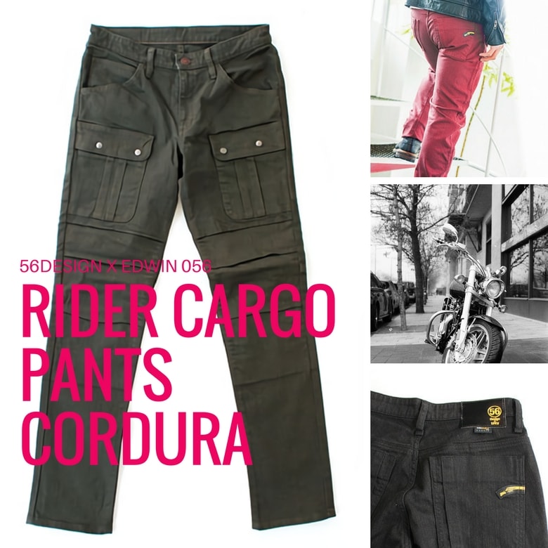 ���ò���56design��EDWIN����� ��ǥ����� �Х����� �������ѥ�� �ե��֥�å� 056 Rider Cargo Pants CORDURA  �饤�ǥ��� �ġ���� ����� ����  ���顼������