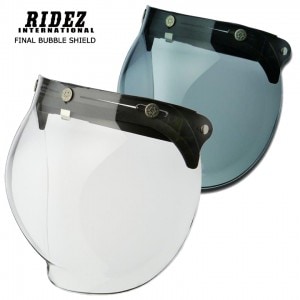 【RIDEZ(ライズ)】ファイナルバブルシールド クリア ライトスモーク FINAL BUBBLE SHIELD バイク 女性用/取寄品