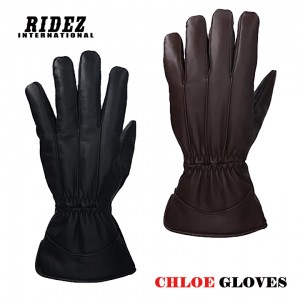 RIDEZ(ライズ)CHLOE GLOVES SLG371 バイク グローブ おすすめ 人気 女性用 暖かい レザー ブラウン ブラック 秋 冬 取寄品