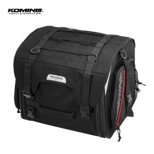 KOMINE(コミネ)ジャーニーシートバッグ 【09-241】 SA-241 バイク用品 バッグ おすすめ ツーリング 旅行 容量可変 大容量 黒 取寄品