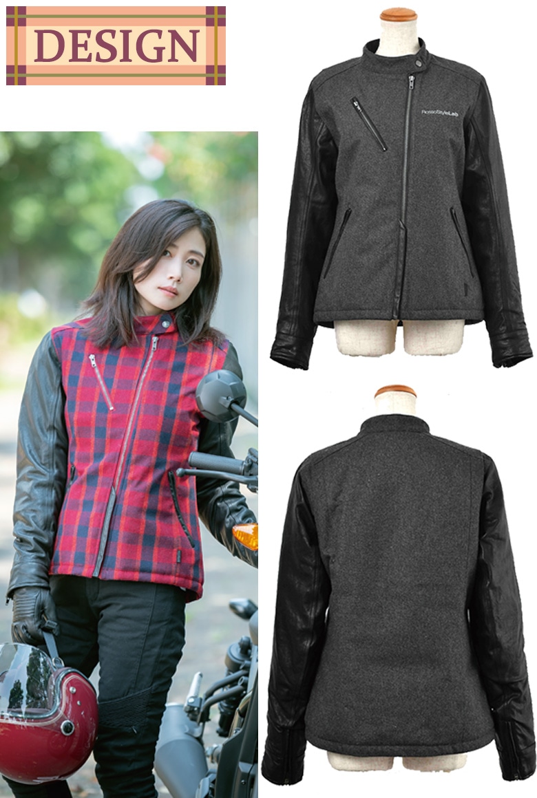 ロッソスタイルラボ　メルトンレザースリーブジャケット ROSSO STYLELAB(ロッソスタイルラボ)メルトンレザースリーブ