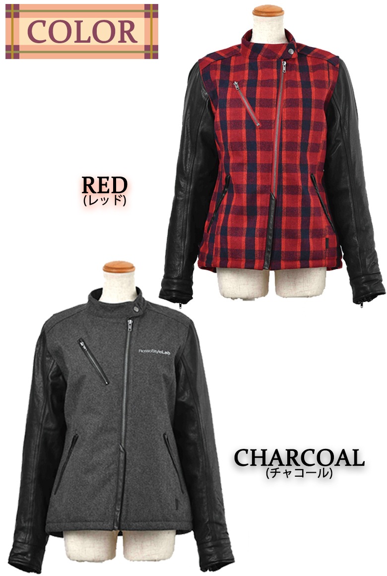 ROSSO STYLELAB(ロッソスタイルラボ)メルトンレザースリーブジャケット