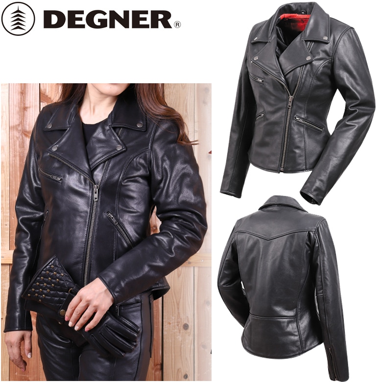 555 【Ｌ】DEGNER / デグナー レザー ダブルライダースジャケット カウレザーダブルジャケット[19WJ-15] | ウェア,メンズ