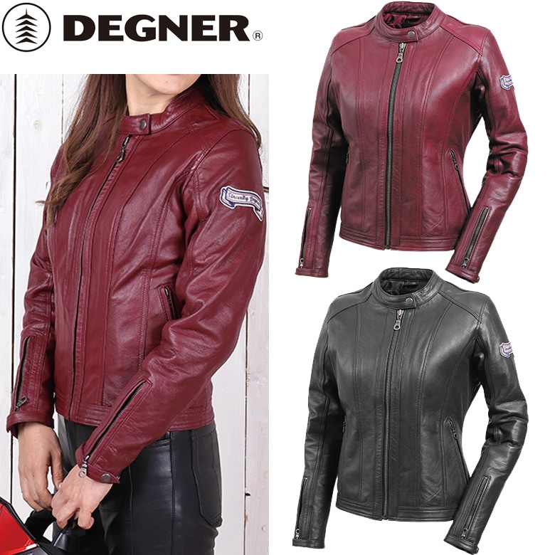 DEGNER  ヴィンテージレザージャケット　レディース　Lサイズ 送料無料】DEGNER(デグナー)シングルライダーレディースレザー
