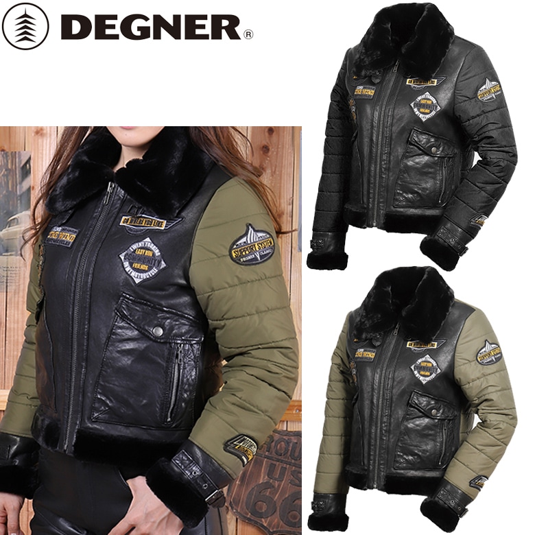 DEGNER  ヴィンテージレザージャケット　レディース　Lサイズ 送料無料】DEGNER(デグナー)シングルライダーレディースレザー