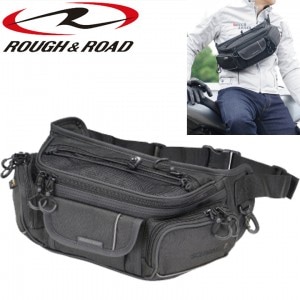 ROUGH&ROAD(ラフ&ロード)SCHWARZ R ウエストバッグ ワイド RR9553 バイク用品 バッグ ウエストバッグ コーデュラ CORDURA 取寄品