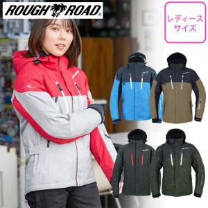 【送料無料】ROUGH&ROAD(ラフ&ロード)WSプリマロフトウォームパーカー RR7698 バイク用品 ジャケット レディース 女性用 パッド付き カジュアル フード付き ブラック/カーキ 秋冬 取寄品