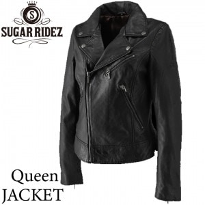 【送料無料】SUGARRIDEZ(シュガーライズ)Queen JACKET SLJ100 レディースレザージャケット 革ジャン 女性用 ダブル ブラック 秋冬 取寄品