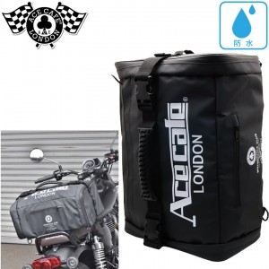 【送料無料】ACE CAFE LONDON(エースカフェロンドン)防水スクエアシートバッグ AB004-WH バイク用品 バッグ ツーリング 防水 大容量 ブラック 取寄品