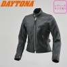 DAYTONA(デイトナ)シングルライダースジャケット DL-001 バイクジャケット 革ジャン 表面撥水加工 黒/ブラック 3シーズン 取寄品