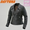 DAYTONA(デイトナ)ブルライダースジャケット DL-003 バイクジャケット 革ジャン 表面撥水加工 黒/ブラック オールシーズン 取寄品