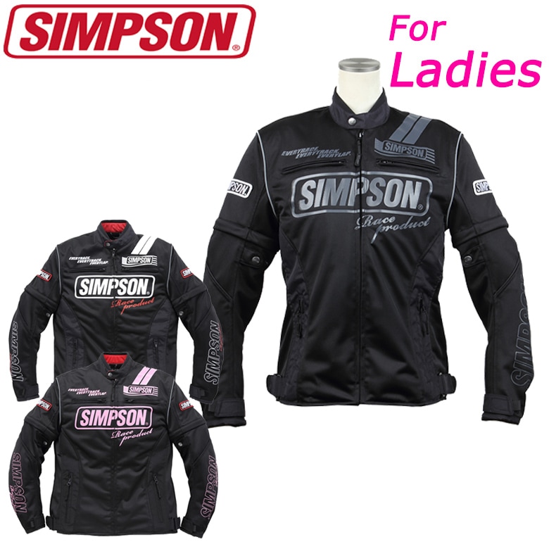 SIMPSON (シンプソン) ライダースジャケット ブラック×レッド
