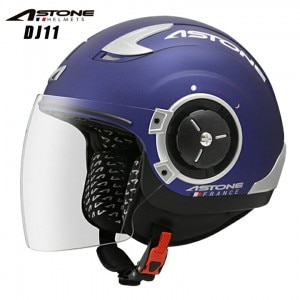 【送料無料】ASTONE(アストン) DJ11 マットブルー バイク ヘルメット ジェット ソリッド インナーシールド装備 カッコいい おすすめ 人気