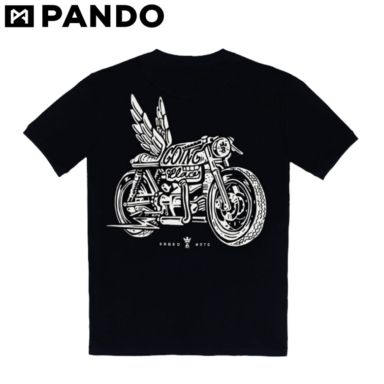 PANDO MOTO(�ѥ�ɥ��)MIKE MOTO WING Mike-Moto Wing-1 �Х������� T����� ���ѥ�� ������������ͭ    BLACK(�֥�å�)  �����