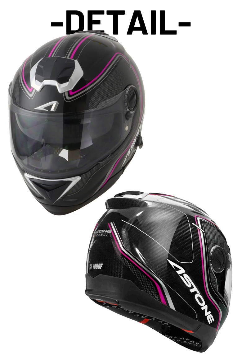 ASTONE(アストン)カーボンフルフェイスヘルメット GT-1000F