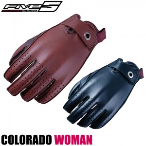 【特価/送料無料】FIVE(ファイブ)レディースグローブ COLORAD WOMAN レディースバイクグローブ 女性用 パンチングメッシュグローブ 牛革 レザー 通気性 2カラー 春夏 取寄品