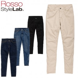 【送料無料/特価】ROSSO STYLELAB(ロッソスタイルラボ)防寒5ポケットストレッチスキニーパンツ ROP64 レディースバイク用パンツ カジュアル XS〜L+ 防風防寒 ストレッチ素材 秋冬 取寄品