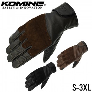KOMINE(コミネ)レザーウィンターグローブ Zシリーズ GK-849 バイク用グローブ 手袋 ライディング S~3XL 男女兼用 秋冬 取寄品