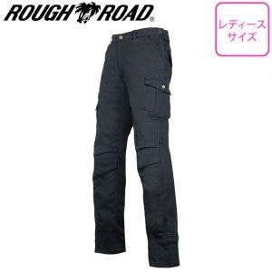 【送料無料】ROUGH&ROAD(ラフ&ロード)HOTライディングカーゴストレッチコットンパンツルーズフィット RR7727LF レディースバイク用パンツ 防風・防寒・透湿 秋冬 取寄品