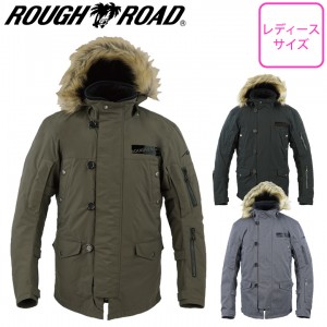 【送料無料】ROUGH&ROAD(ラフ&ロード)N-3BRプリマロフト ウインタージャケット RR7750 レディースバイク用ジャケット 防風・防寒・透湿 高機能中綿 インナー付き 秋冬 取寄品