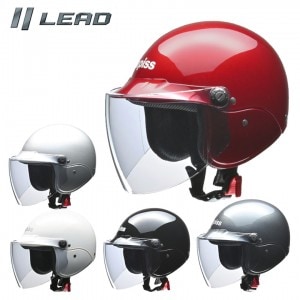 LEAD MOTORCYCLE GEAR(リード工業)セミジェットヘルメット apiss AP-603 バイク用 スクーター 125cc以下用 UVカット シールド付き 取寄品