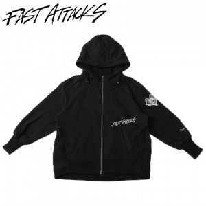 【送料無料】FastAttacks(ファストアタックス)バイクウェア ジップアップパーカー ユニセックスバイク用パーカー カジュアル ベーシック かっこいい 秋冬 取寄品