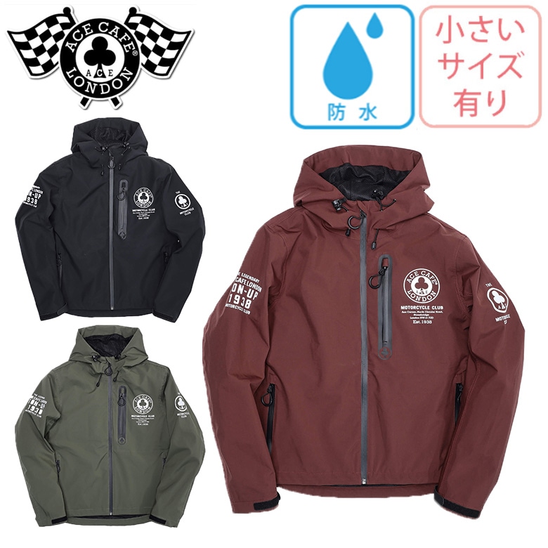 エースカフェロンドン パドックジャケット ウォータープルーフ パドックジャケット（ブラック/ホワイト