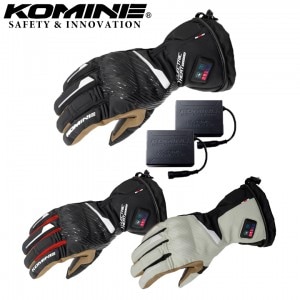 KOMINE(コミネ)デュアルヒートプロテクトエレクトリックグローブ セット EK-2155 男女兼用バイク用電熱グローブ EK-215+EK-207 7.4V 3段階温度調整 ユニセックス XS〜3XL 秋冬用