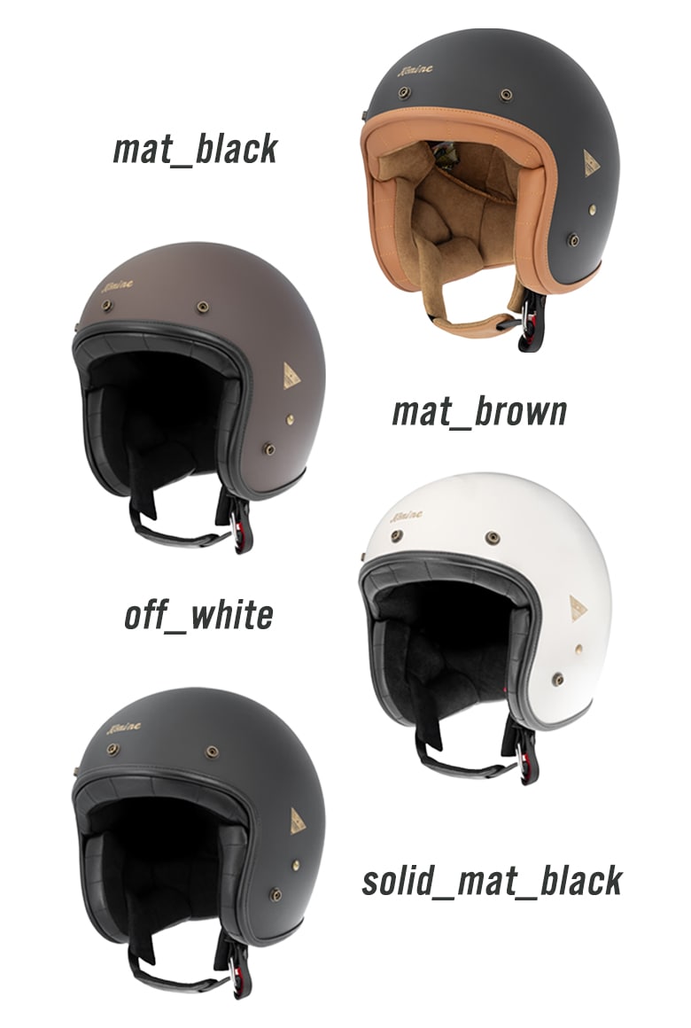 KOMINE(コミネ)ヘリテージ レザー ジェット ヘルメット HK-195 バイク