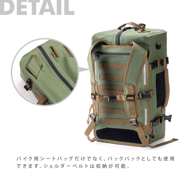 NOAH オリーブグリーン キャンバス レザーバックパック NOAH オリーブグリーン キャンバス レザーバックパック