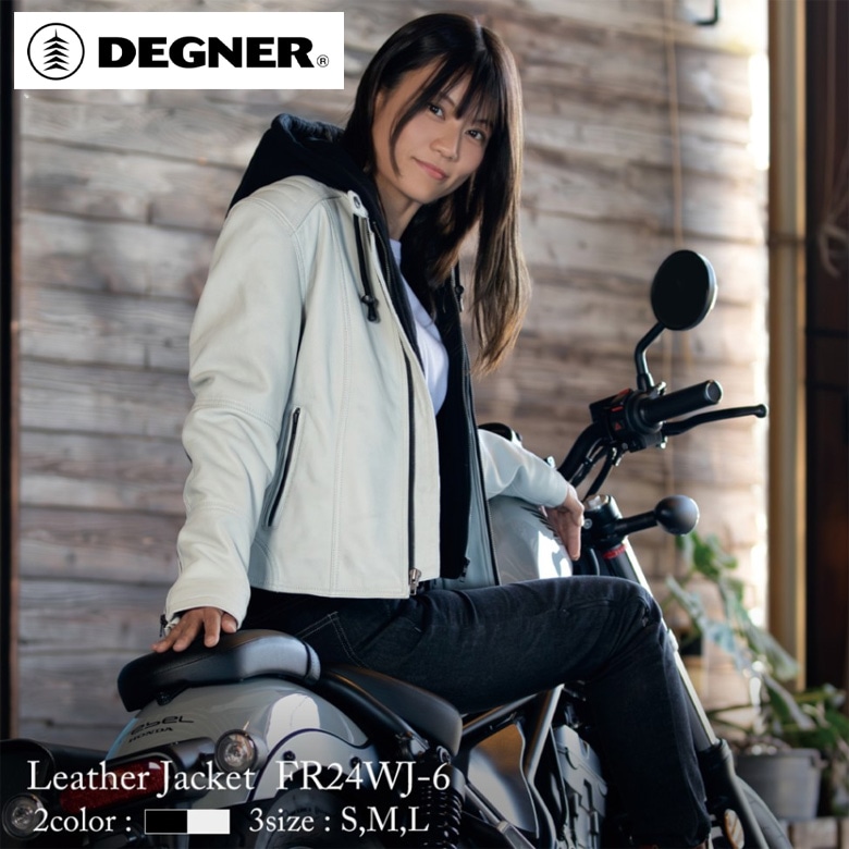DEGNER(デグナー)レディースシープレザージャケット FR24WJ-6 バイク