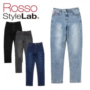 【送料無料】ROSSO STYLELAB(ロッソスタイルラボ)5Pストレッチスキニーパンツ ROP70 レディースバイクパンツ 女性用 デニム ズボン S〜LL+ オールシーズン 取寄品