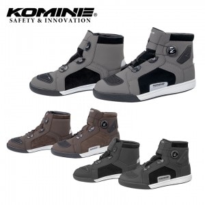 KOMINE(コミネ)ダイヤルフィットWPマイクロファイバースニーカー BK-300 バイクシューズ 23cm〜29cm 防水 ダイヤル式