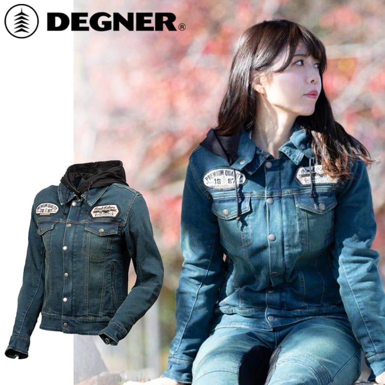 DEGNER(デグナー)レディースフード付きデニムジャケット FR25SJ-4